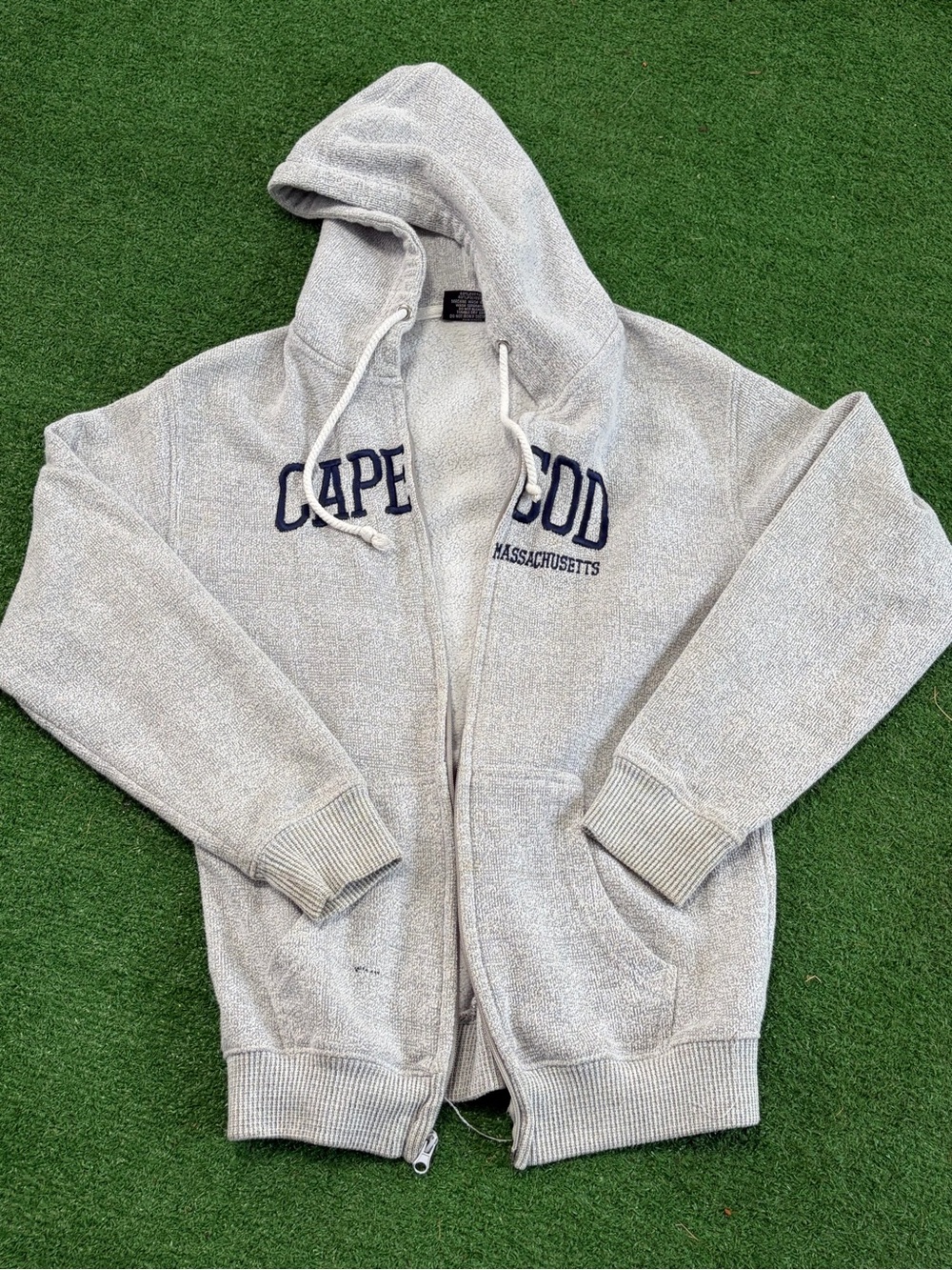 Cape Cod Light Gray Zip Hoodie Sweatshirt